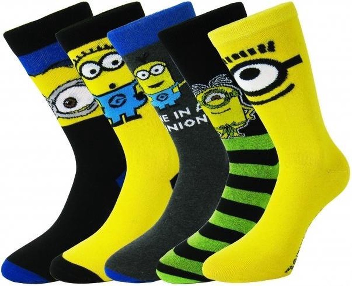 5 paar heren sokken Minions maat | bol.com