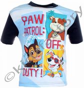 Paw patrol t-shirt blauw maat 92