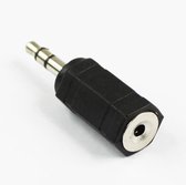Adj 300-00023 tussenstuk voor kabels 2.5mm 3.5mm Zwart
