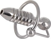 Sextreme – Stalen Torpedo Penis Plug Dilator met Draaibare Eikelring voor Optimaal Genot – Zilver