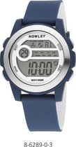 Nowley 8-6289-0-3 digitaal horloge 41 mm 100 meter blauw/ wit