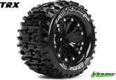 Louise RC - MT-PIONEER - 1-10 Monster Truck Bandenset - Gemonteerd - Sport - Velgen 2.8 Zwart - 0-Offset - Zeskant 12mm - L-T3202SB