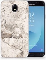 Geschikt voor Samsung Galaxy J7 2017 | J7 Pro TPU siliconen Hoesje Design Marmer Beige