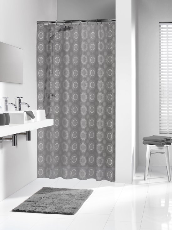 Sealskin douchegordijn Lace 180x200 cm Grijs