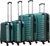 Ensemble de 4 valises ABS Castillo Quadrant - Vert clair