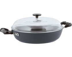 Sambonet Vintage Sauteerpan - Incl. Deksel - Aluminium - Ø28cm - Grijs