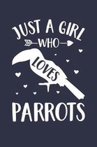 Just A Girl Who Loves Parrots Notebook - Gift for Parrot Lovers - Parrot Journal