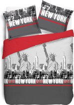 Vision - NY red - Dekbedovertrekset 240x220cm - Tweepersoons
