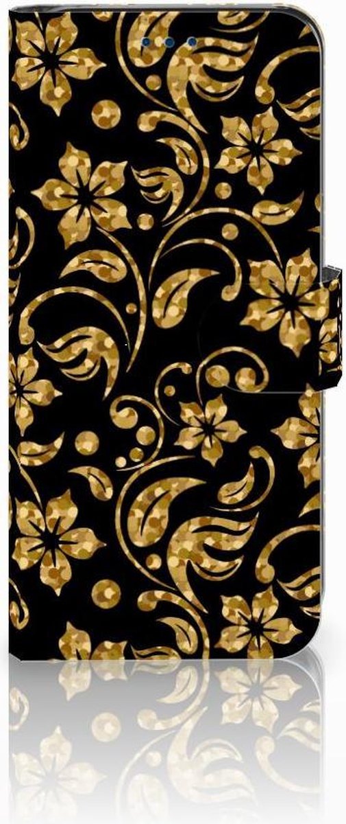 Samsung Galaxy S8 Hoesje Gouden Bloemen