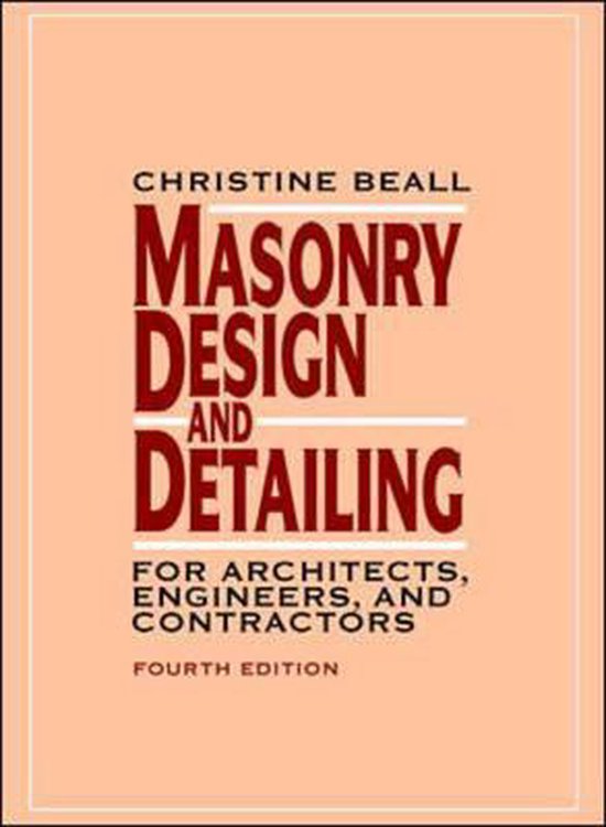 Masonry Design and Detailing, Christine Beall 9780070058446 Boeken bol