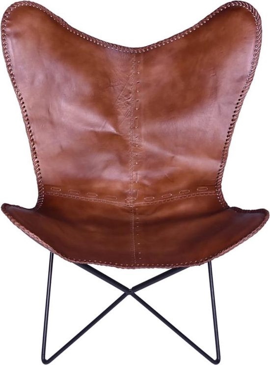 Relax Chair Butterfly en cuir / chaise longue / fauteuil papillon / chaise  longue /... | bol.com