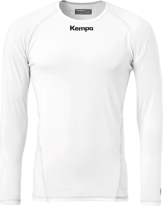 Kempa Attitude Thermo Shirt Lange Mouw Wit Maat M