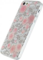 Xccess TPU/PC Case Apple iPhone 5/5S/SE Transparent/Floral Rose