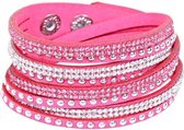 Fako Bijoux® - Wikkelarmband - Classic - Fuchsia