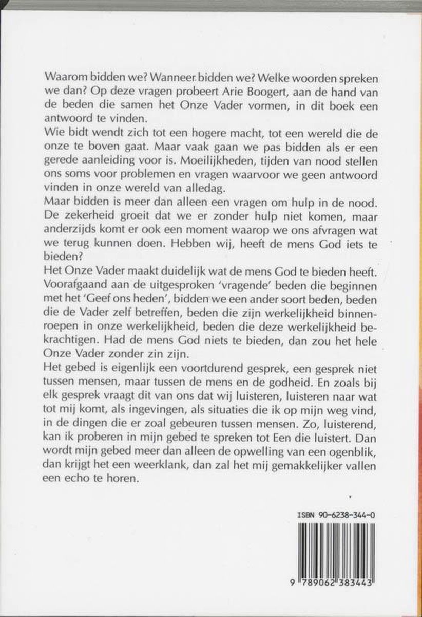 Onze Vader - back cover