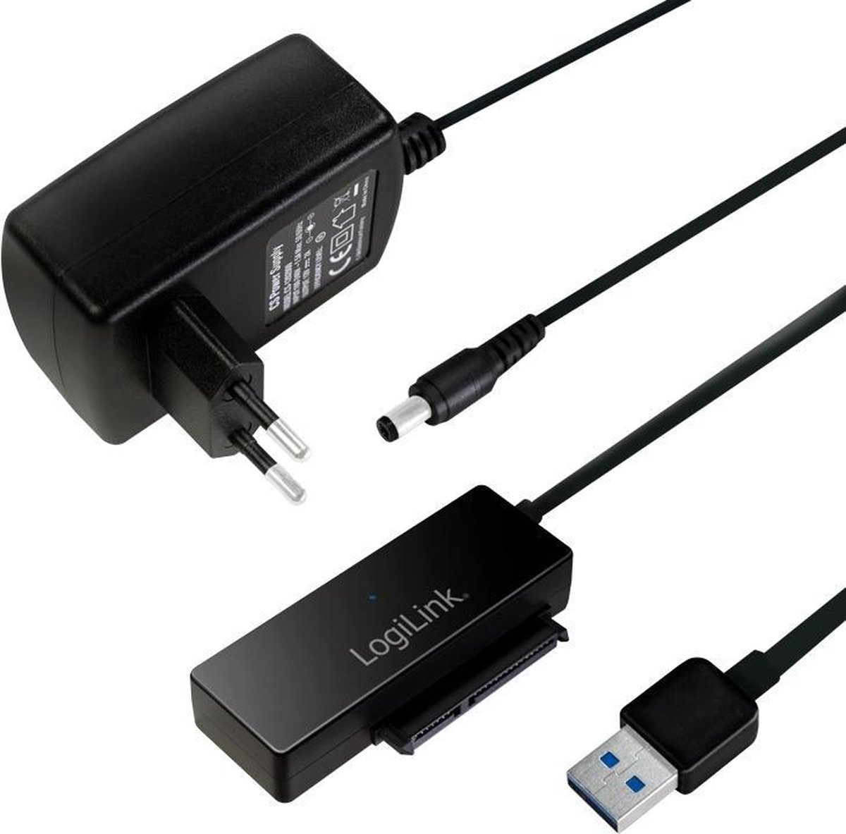 LogiLink AU0050 basisstation voor opslagstations USB 3.0 Type-A Zwart