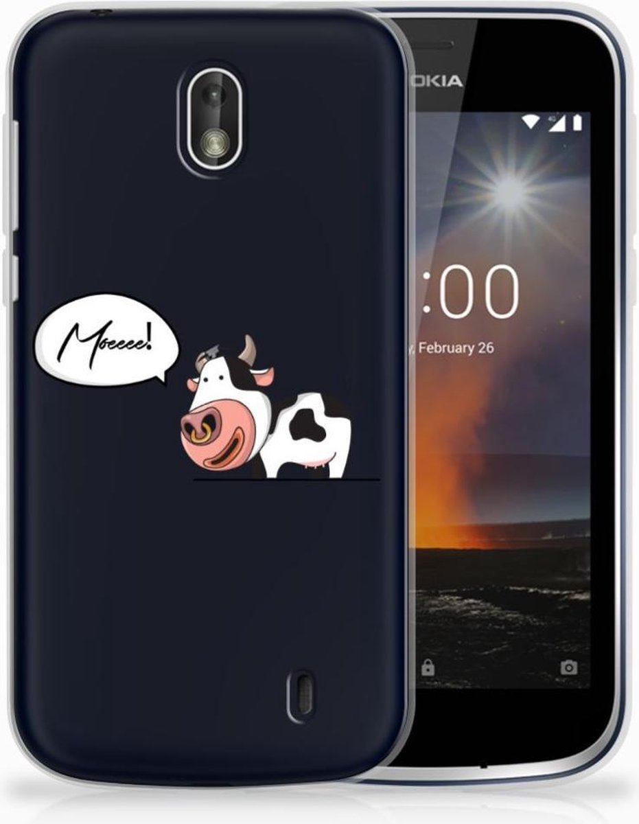 Nokia 1 Telefoonhoesje met Naam Cheeky Cow