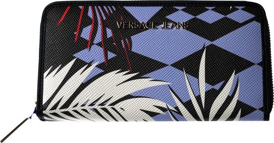 Versace - Linea K Dis. 1 - ziparound dames portemonnee - Nero/Blu