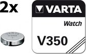 2 Stuks - Varta V350 100mAh 1.55V knoopcel batterij