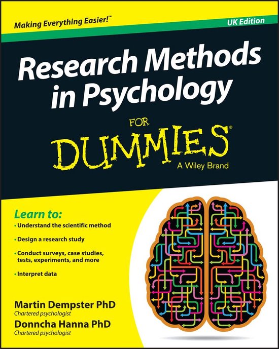 Research Methods in Psychology For Dummies - cover