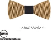DWIH - houten Vlinderdas - Vlinderstrik van hout - Mad Maple