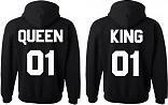 Hippe valentijn sweater | King & Queen | set Hoodie | Printed by Topmen