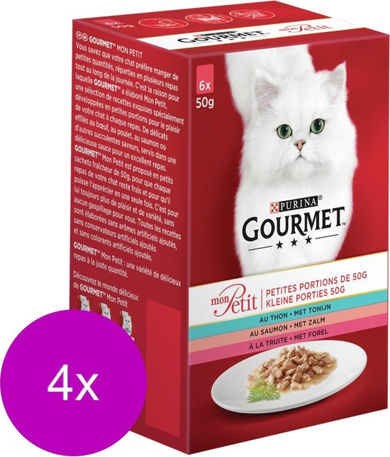 Gourmet Mon Petit 6x50 g - Kattenvoer - 4 x Vis | bol.com