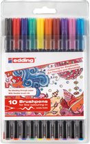 edding 1340 brushpennen in etui - 10 kleuren/stuks