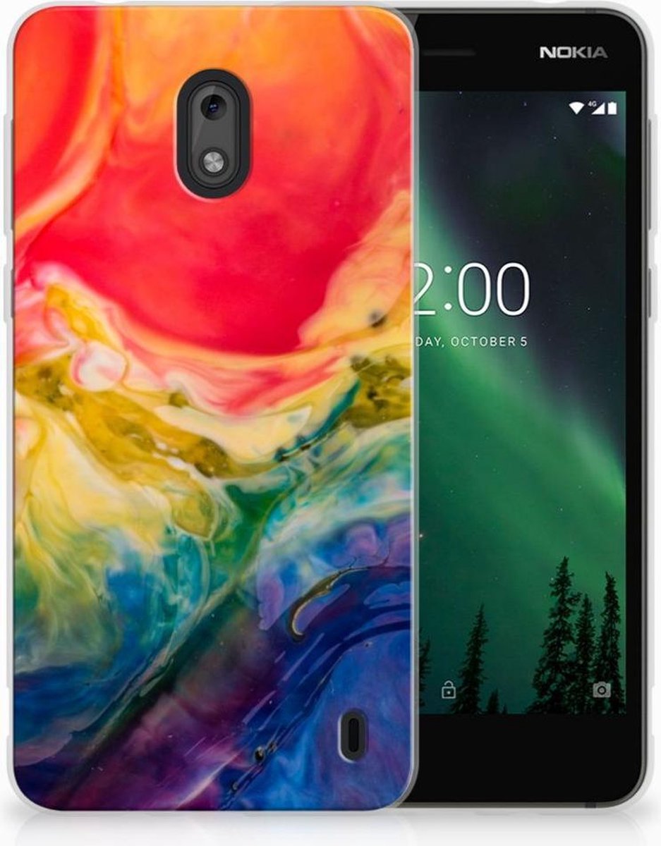 Hoesje maken Nokia 2 Watercolor Dark