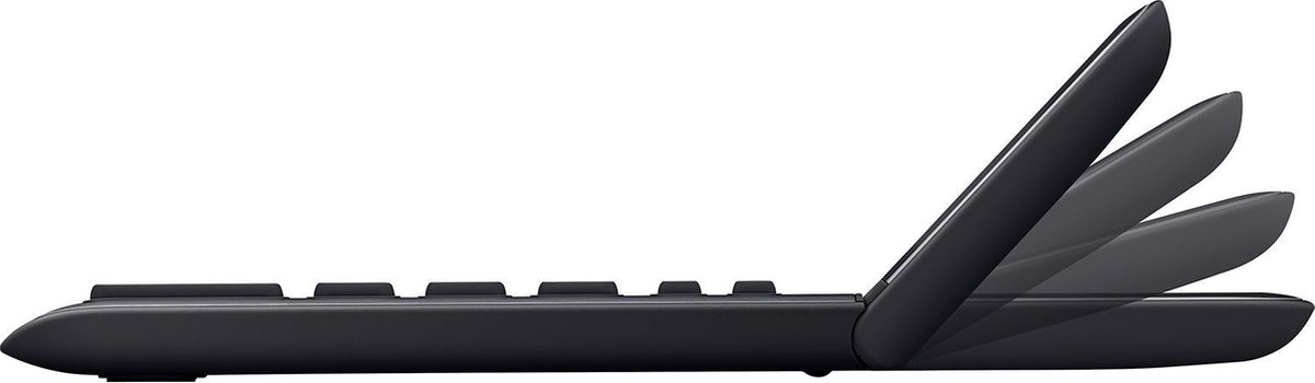 Casio ergonomische bureaurekenmachine JE-12E-WE, 12-cijferig, toetsenbord in trapontwerp, verticale toetsaanslagen, belastingberekening, valutaomrekening, teken wissel, zonne-energie/batterijvoeding