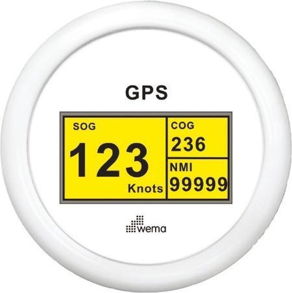 Wema witte digitale GPS