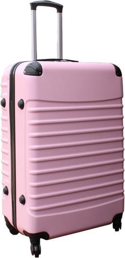 Valise légère Travelerz en ABS avec serrure à combinaison rose clair 95 litres