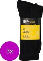 Stapp Yellow Herensok Casual Zwart - Sokken - 3 x 39-42 3-Pack