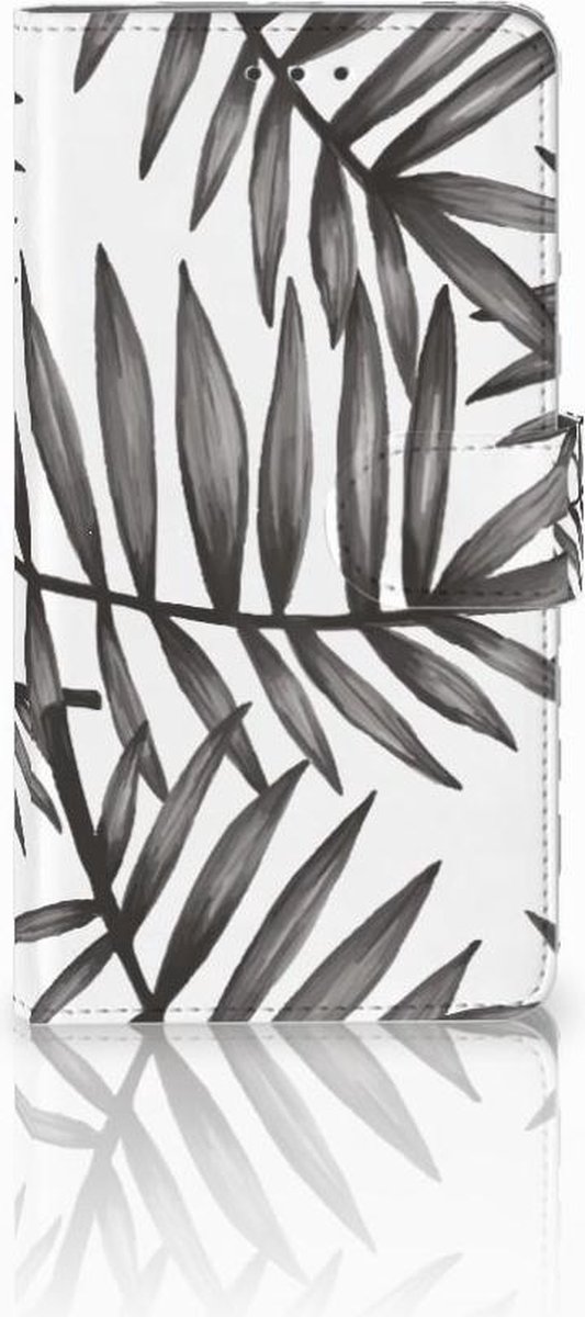 Samsung Galaxy J7 2016 Hoesje Leaves Grey