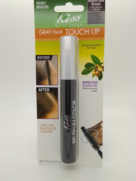 Kiss Quick Cover Gray Hair Touch Up Brush 00261 BGC05 Naturel Dark