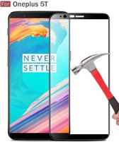 OnePlus 5T full cover ultra clear HD clarity tempered glass Zwart
