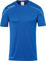 Uhlsport Stream 22 Teamshirt Junior Sportshirt - Maat 140  - Unisex - blauw/wit