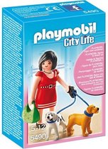PLAYMOBIL City Life Vrouw met puppy's - 5490