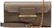 Valentino Anfissa Leren Clutch VBP2M002TAUPE