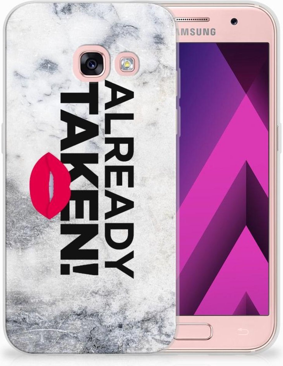 Samsung Galaxy A3 2017 Siliconen hoesje met naam Already Taken White
