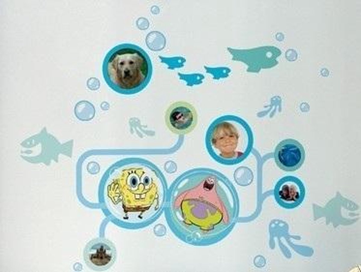 Nickelodeon Spongebob muursticker - wanddecoratie sticker geel