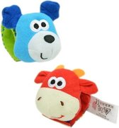 Baby knuffel vriendjes armband | Set van 2