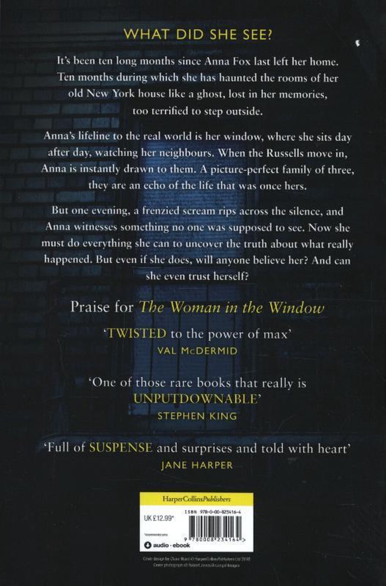The Woman in the Window - back cover