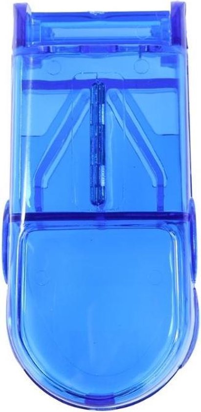 Pillensnijder bewaardoosje voor pillen medicijnsnijder - Blauw - splitter - pill cutter