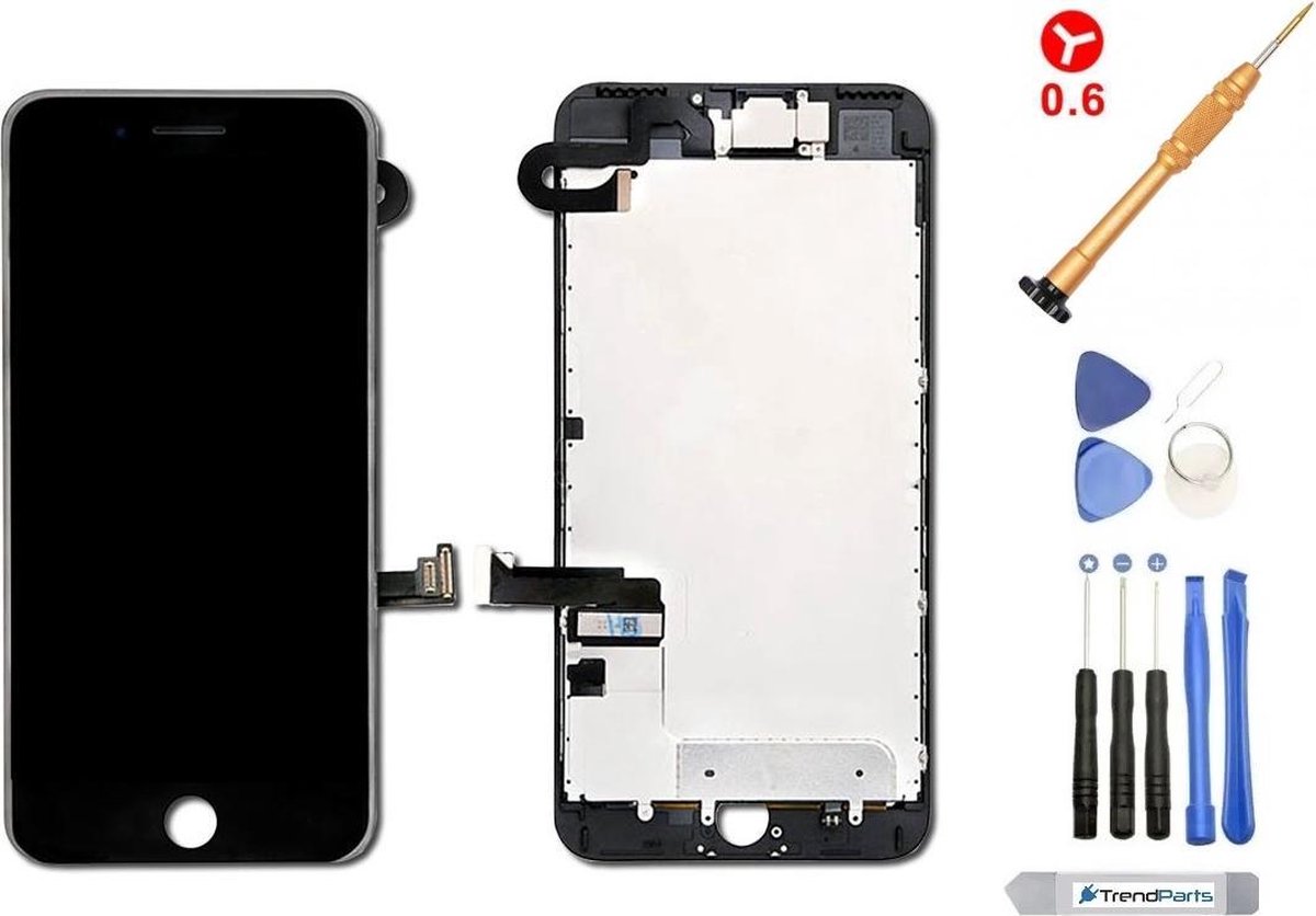 Kant en klaar compleet voorgemonteerd LCD scherm iPhone 7 PLUS ZWART AAA+ kwaliteit + Tools