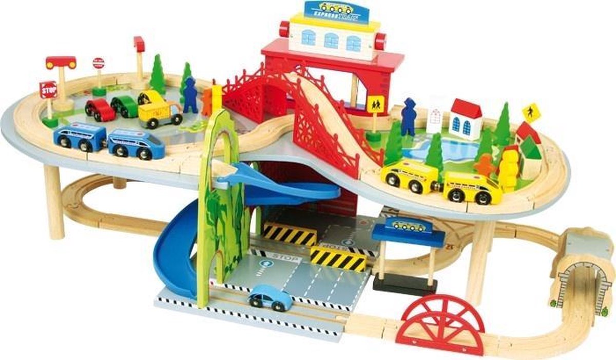 Base Toys Houten Spoorbaan Verdiepingen