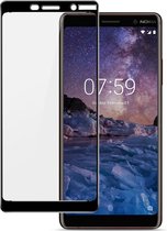 Nokia 7 + ( Plus) Full cover HD clarity Hardness Bubble Free tempered glass zwart