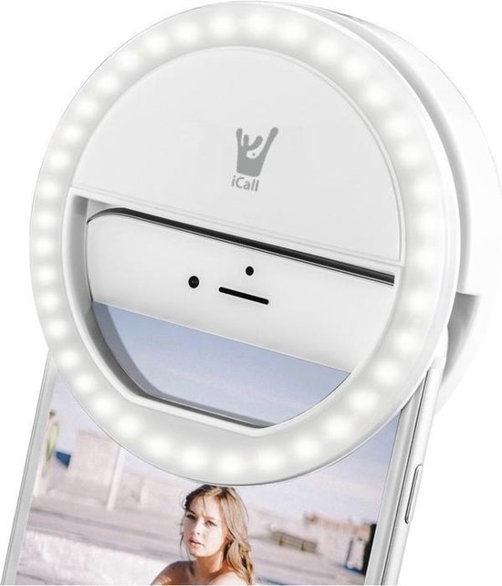 Ringlamp - Selfie Ring Light - Ring Lamp Universeel voor Smartphone /  Telefoon / GSM | bol.com
