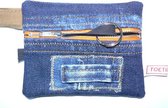 Toetie & Zo Sleutelmapje Jeans, handgemaakt, sleuteltasje, sleutelhoesje, OV hoesje, portemonnee, sleutelhanger