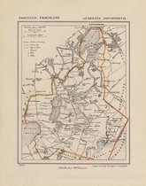 Historische kaart, plattegrond van gemeente Doniawerstal in Friesland uit 1867 door Kuyper van Kaartcadeau.com